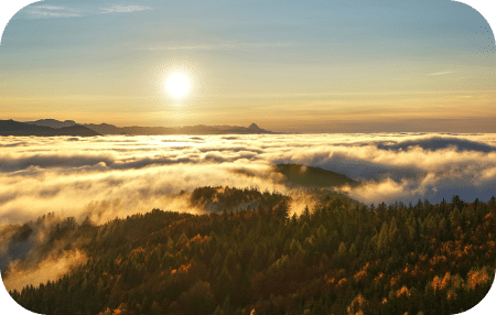 Coucher de soleil sur les montagnes - formation fondamentaux RSE illio