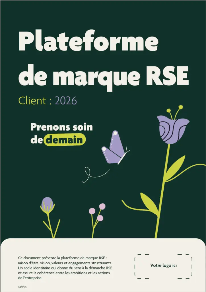 Template de plateforme de marque pour définir la raison d'être d'une entreprise